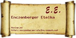 Enczenberger Etelka névjegykártya