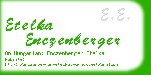 etelka enczenberger business card